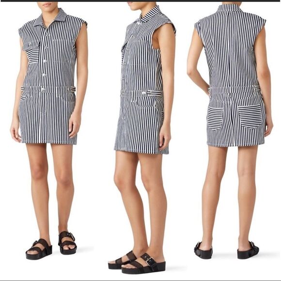 Current/Elliott The Sleeveless Jumpsuit Dress, NWT, sz 1 (US 4), Navy blue - Picture 1 of 11